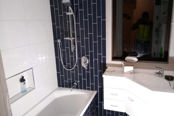 Tiles over bath